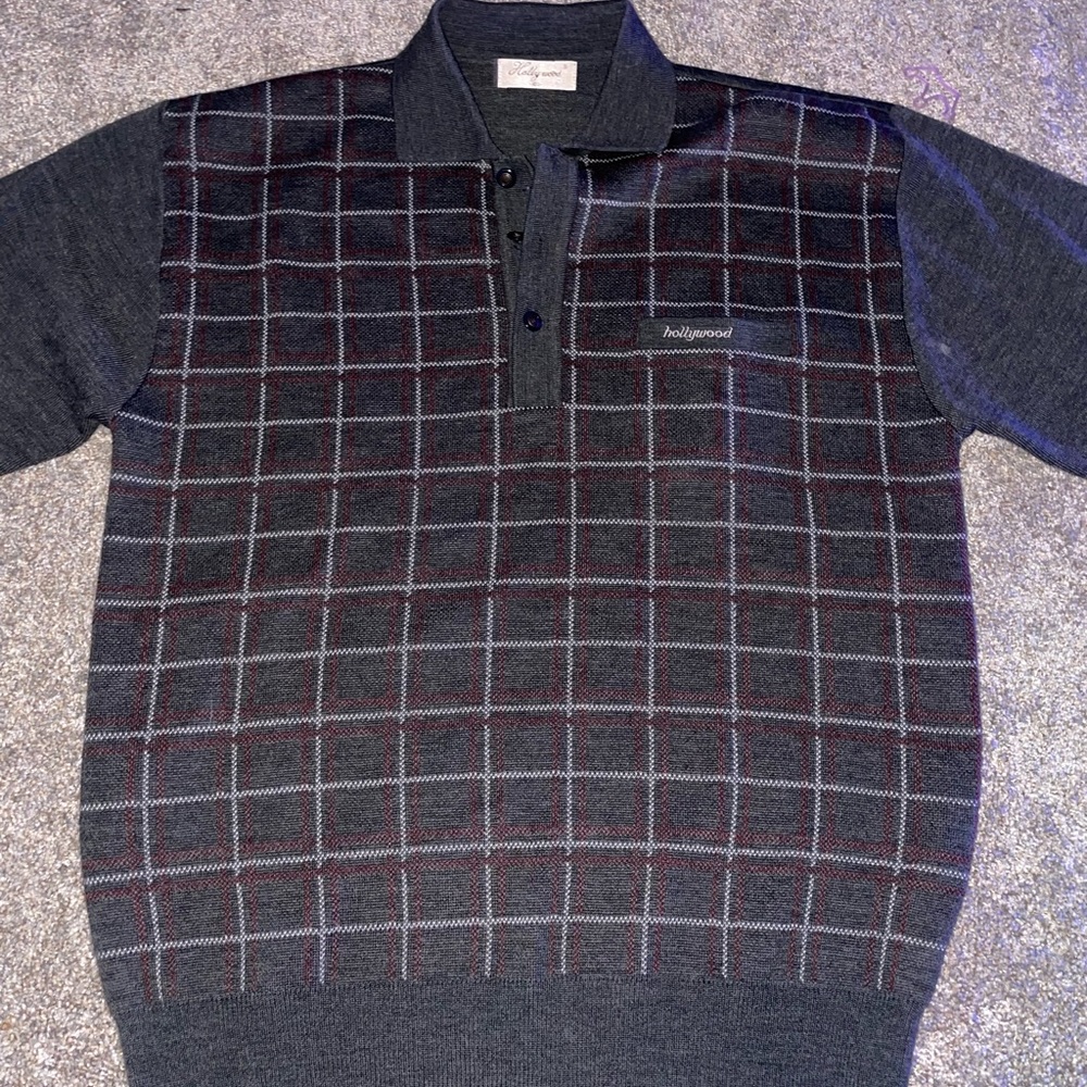 Plaid grandpa sweater